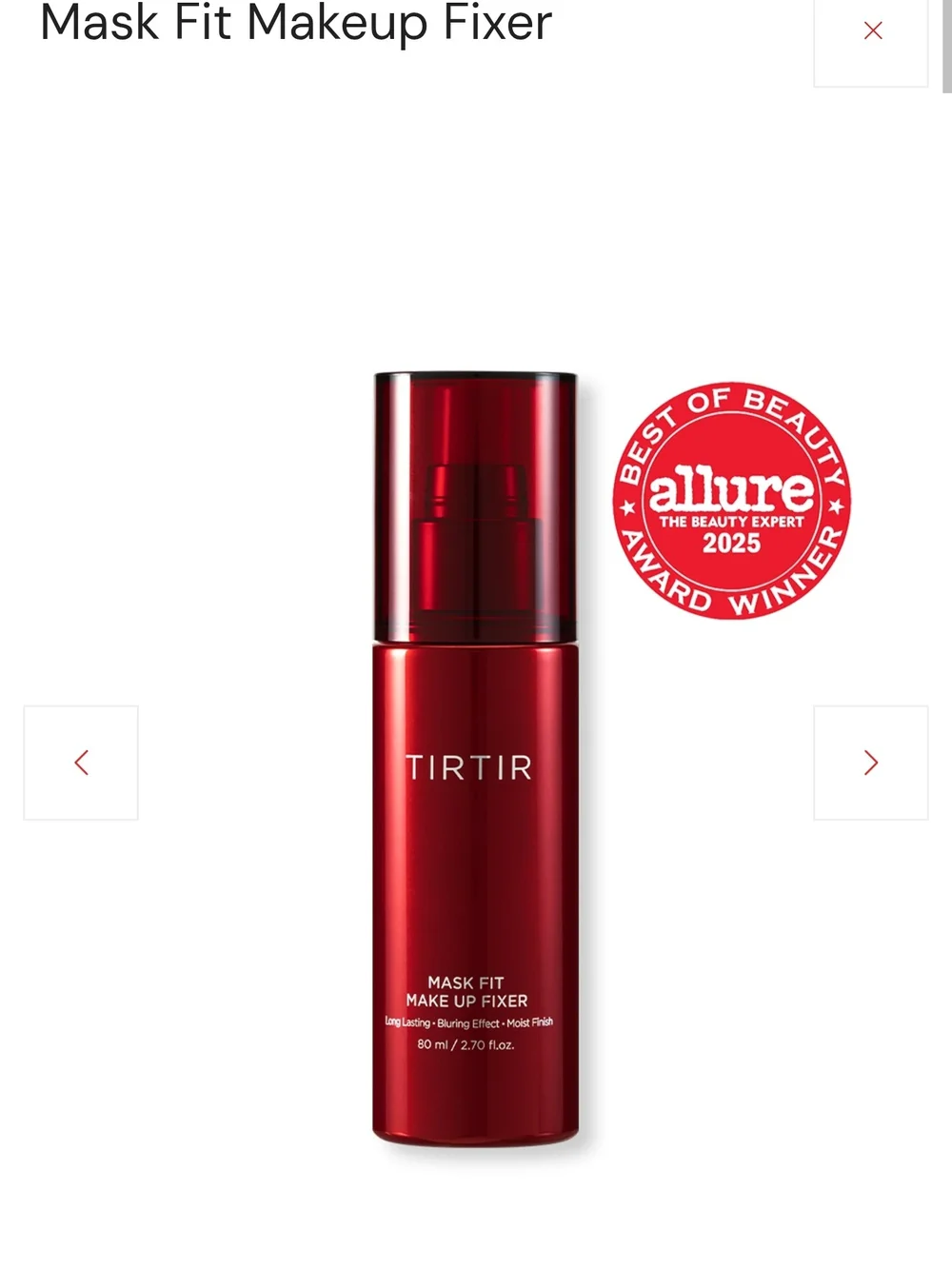 Tirtir Mask Fit Makeup Fixer – BNIB